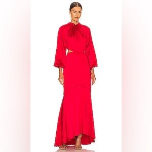 Ackins Maxi Dress in Red size Small